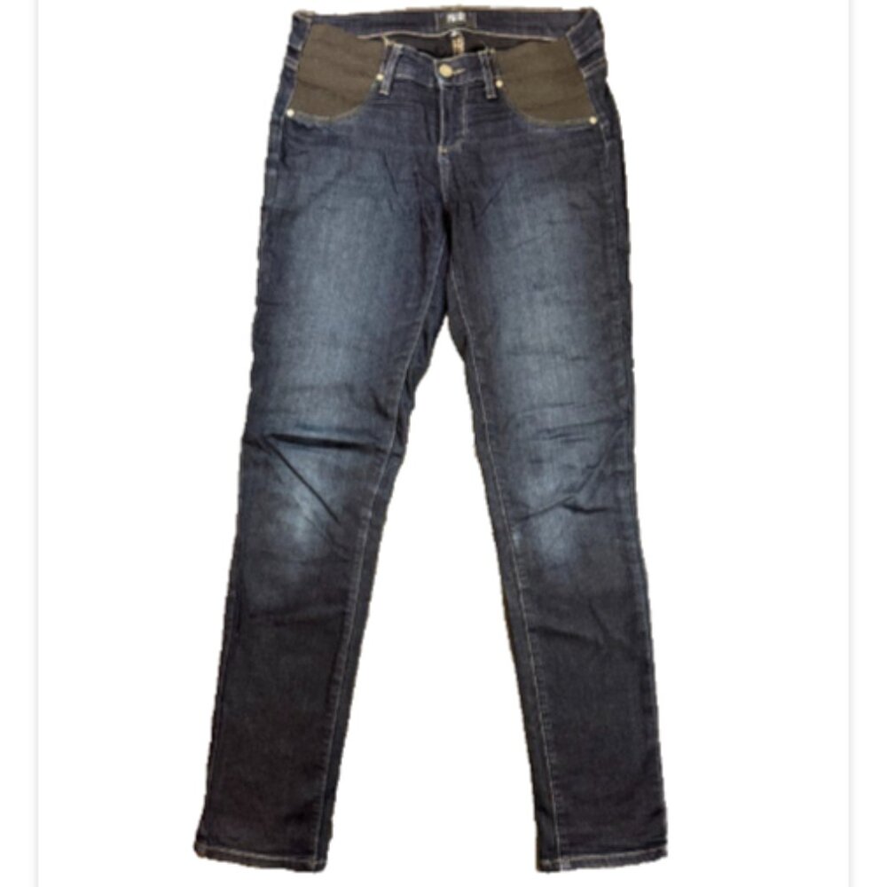 PAIGE Skyline Skinny Maternity Jeans in Mona Dark Wash Size 26